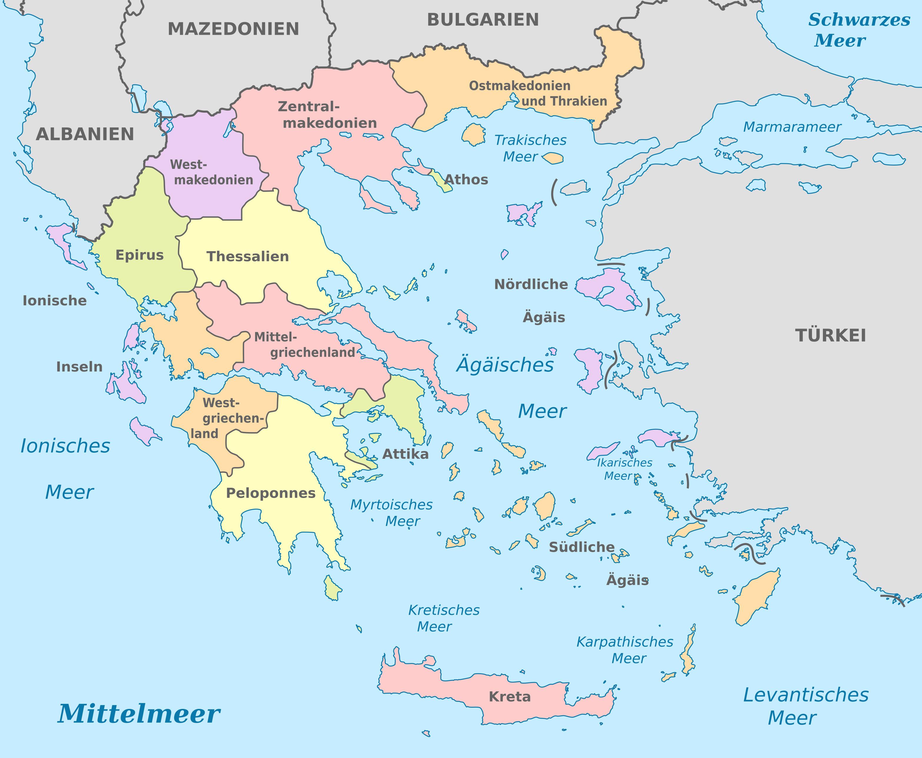 Griekenland Kaart - kaart