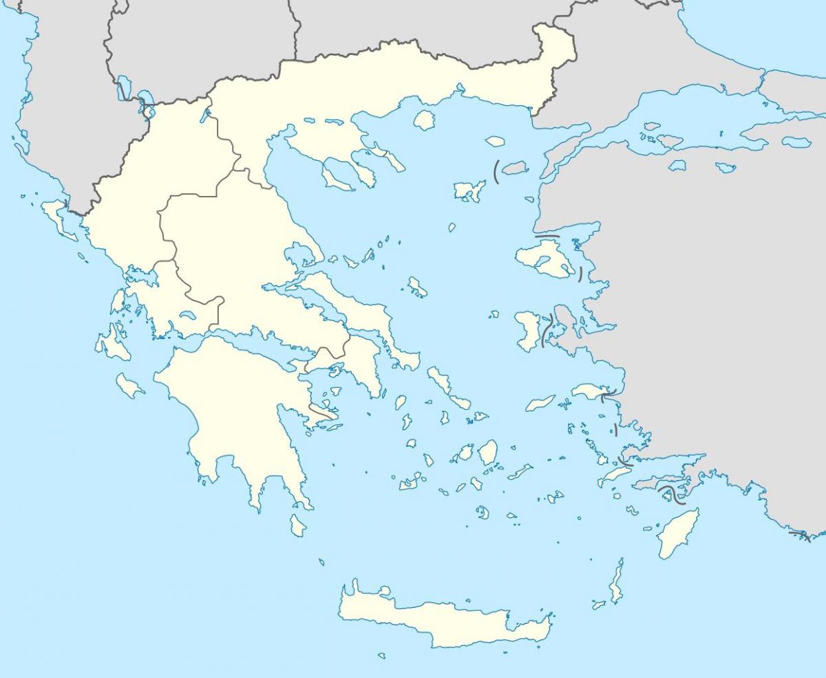 Empty Greece map