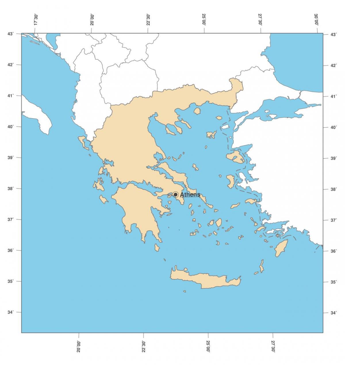 Greece capital map