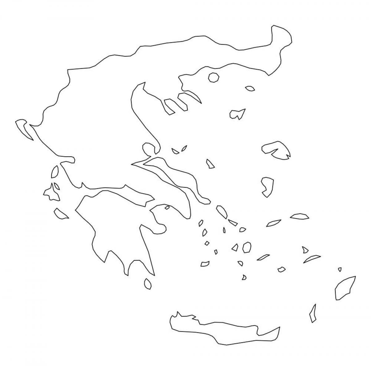 Greece contours map