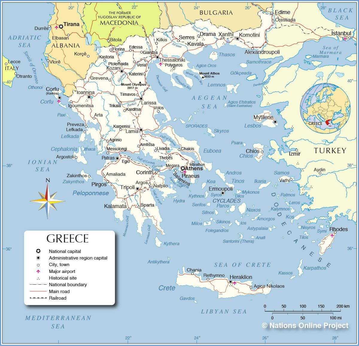 Greece administrative map